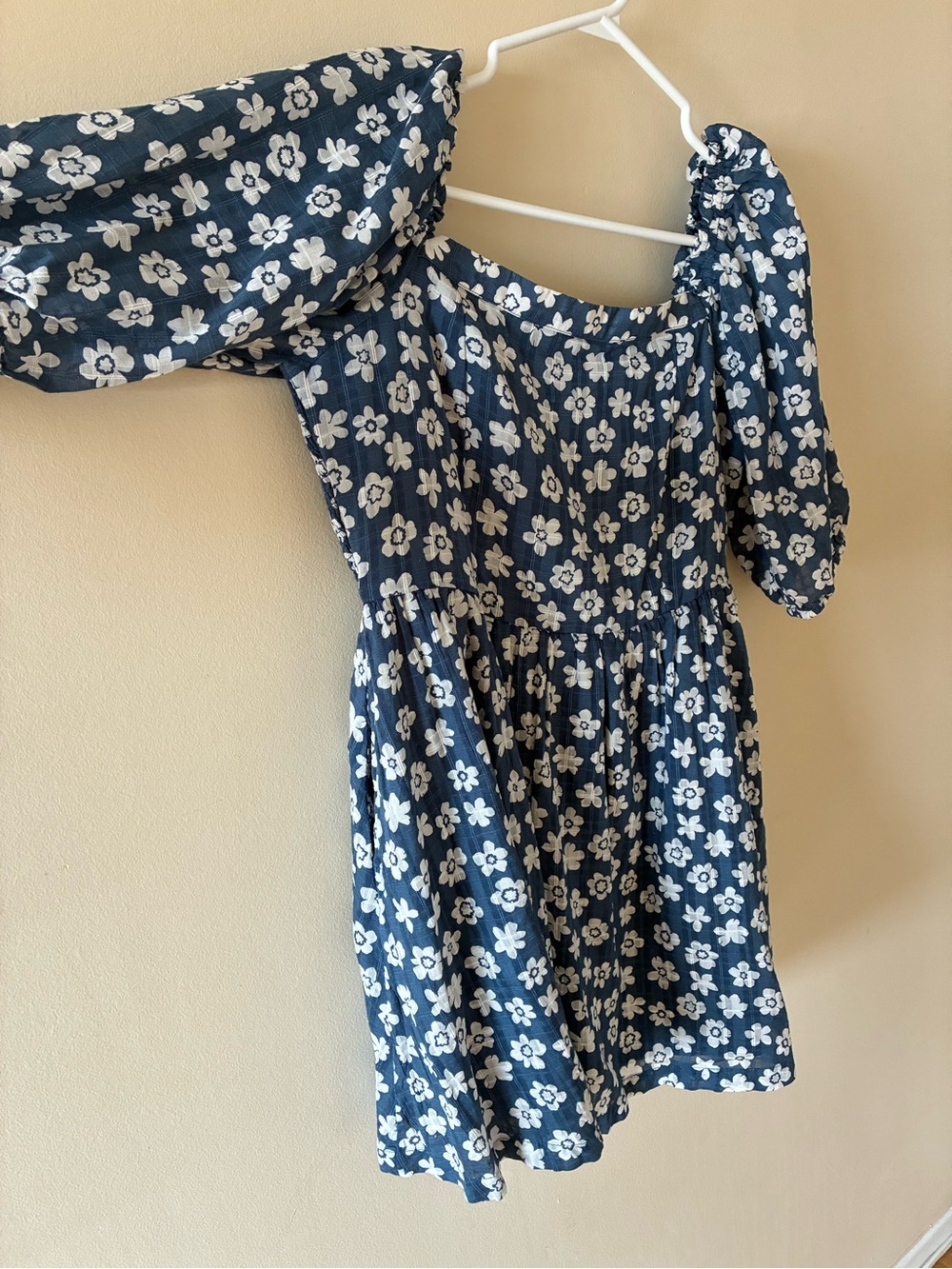 American Eagle blue floral shirt dress off size L